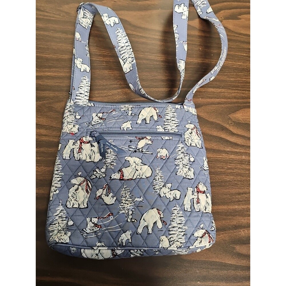 Vera Bradley Beary Merry Retired Polar Bear Quilted Crossbody Purse & Wallet Set - Picture 6 of 7